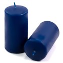 Zestaw świec filarowych, 11,5 cm, Ø 6 cm, niebieskie, 6 szt.