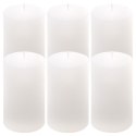 Zestaw świec rustykalnych, 11,5 cm, Ø 6,8 cm, biały, 6 szt.