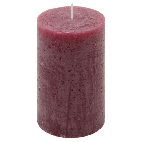 Zestaw świec rustykalnych, 11,5 cm, Ø 6,8 cm, bordowy, 12 sz