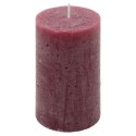 Zestaw świec rustykalnych, 11,5 cm, Ø 6,8 cm, bordowy, 6 szt