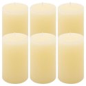 Zestaw świec rustykalnych, 11,5 cm, Ø 6,8 cm, kremowy, 6 szt