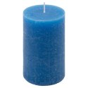 Zestaw świec rustykalnych, 11,5 cm, Ø 6,8 cm, niebieskie 6