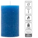 Zestaw świec rustykalnych, 11,5 cm, Ø 6,8 cm, niebieskie 6