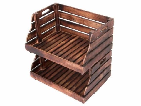 Zestaw skrzynek do układania w stosy DIVERO vintage - 2 sztu