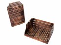 Zestaw skrzynek do układania w stosy DIVERO vintage - 2 sztu