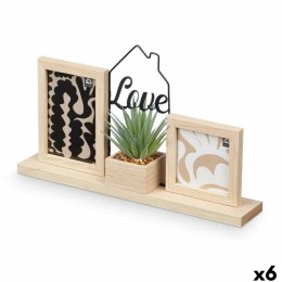 Ramka na Zdjęcia GiftDecor 411104 Naturalny Metal Plastikowy Drewno MDF (6 Sztuk)