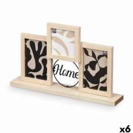 Ramka na Zdjęcia GiftDecor 411106 Czarny Naturalny Metal Drewno MDF (6 Sztuk)