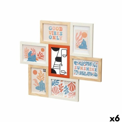 Ramka na Zdjęcia Gift Decor Wielokolorowy Metal Drewno MDF (6 Sztuk)
