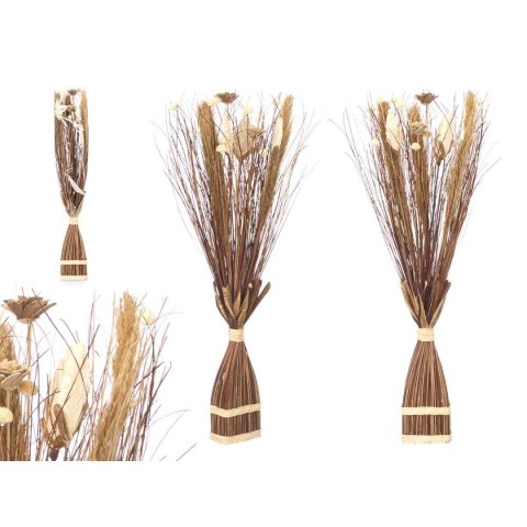 Kwiat dekoracyjny Gift Decor Brązowy 14 x 100 x 10 cm 8 x 100 x 18 cm (4 Sztuk)