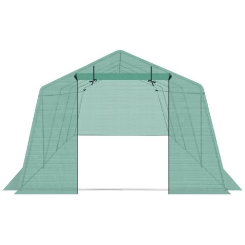 SZKLARNIA TUNEL OGRODOWY 300x600x200CM PE KONSTRUKCJA STAL ZIELONY