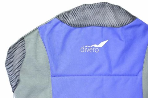Zestaw 2 składanych krzeseł Divero Deluxe niebiesko-szare