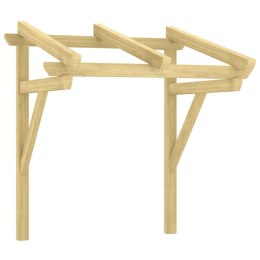 Daszek nad drzwi, 100x100x80 cm, impregnowane drewno sosnowe