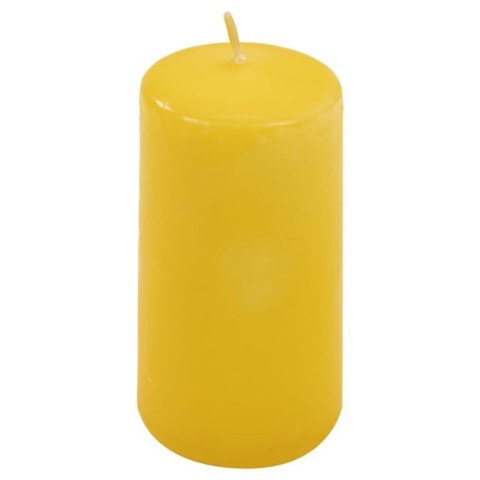 Zestaw świec filarowych, 10 cm, Ø 5 cm, żółte, 8 szt.