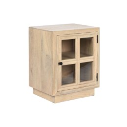 Stolik Nocny Home ESPRIT Naturalny Szkło Drewno mango 45 x 35 x 57 cm