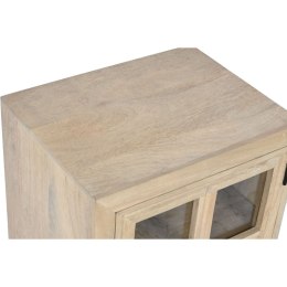 Stolik Nocny Home ESPRIT Naturalny Szkło Drewno mango 45 x 35 x 57 cm