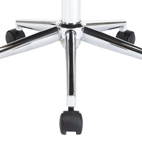 Obrotowe krzesło biurowe, białe, gięte drewno i sztuczna skóra