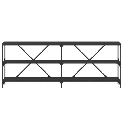 Stolik konsolowy, czarny, 200x30x75 cm, materiał drewnopochodny