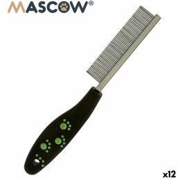 Grzebień Mascow 27793 Czarny Czerwony Kolor Zielony Poliester Stal 4 x 20,5 x 1,5 cm 12 Sztuk