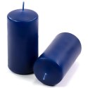 Zestaw świec filarowych, 10 cm, Ø 5 cm, niebieskie, 16 szt.