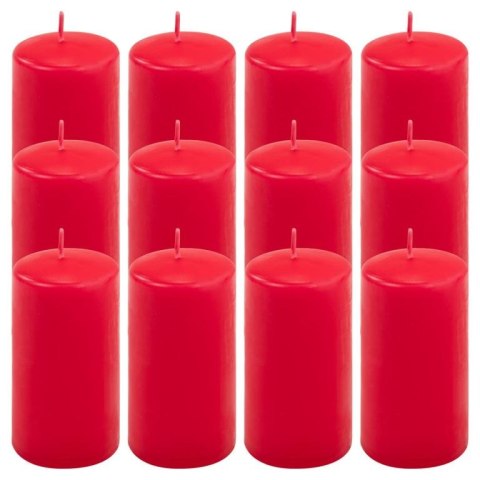 Zestaw świec filarowych, 11,5 cm, Ø 6 cm, czerwone, 12 szt.