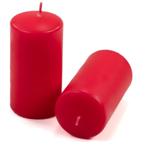 Zestaw świec filarowych, 11,5 cm, Ø 6 cm, czerwone, 12 szt.