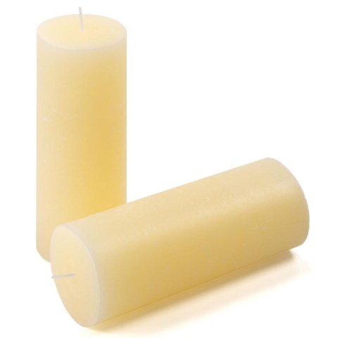 Zestaw świec rustykalnych, 20 cm, Ø 7,5 cm, kremowe, 4 szt.