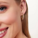 Gold earrings KXC6675 - Zirconia