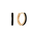 Gold earrings KZC6654 - Black Zirconia