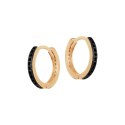 Gold earrings KZC6654 - Black Zirconia