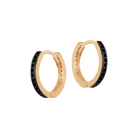 Gold earrings KZC6654 - Black Zirconia