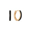 Gold earrings KZC6654 - Black Zirconia