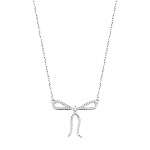 Rhodium plated silver necklace NSC6658 - Zirconia