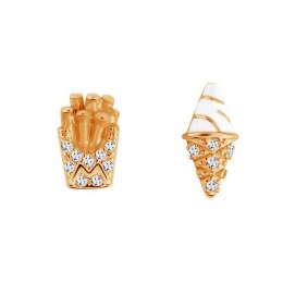 Silver earrings KDK6666 - Zirconia