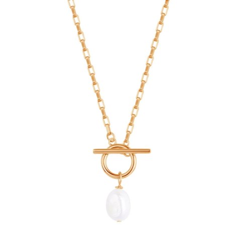 Silver necklace NSP6660Y - Freshwater pearls