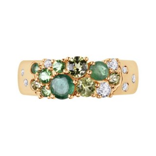 Złoty pierścionek PXC6697 - Szmaragd