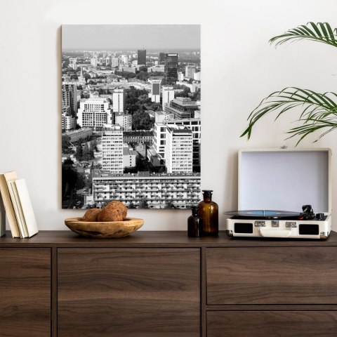 Plakat Czarno Biała Warszawa Z Lotu Ptaka