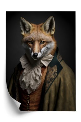 Plakat Lis W Ubraniu Retro