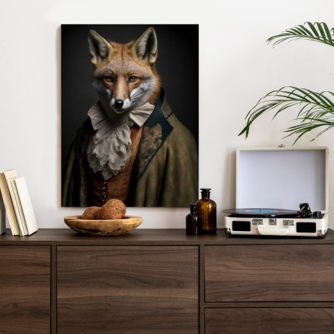 Plakat Lis W Ubraniu Retro