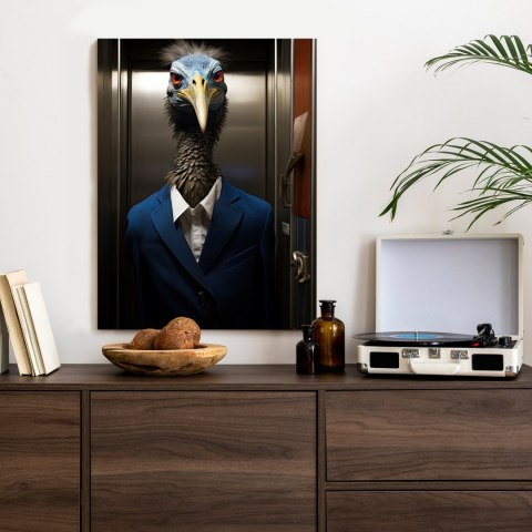 Plakat Ptak Z Dziobem W Marynarce I Koszuli