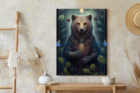 Plakat Grafika Fantasy Z Niedźwiedziem