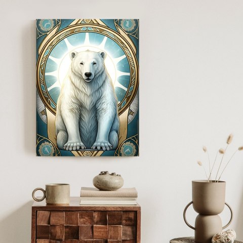 Plakat Ilustracja Fantasy Z Niedźwiedziem Polarnym