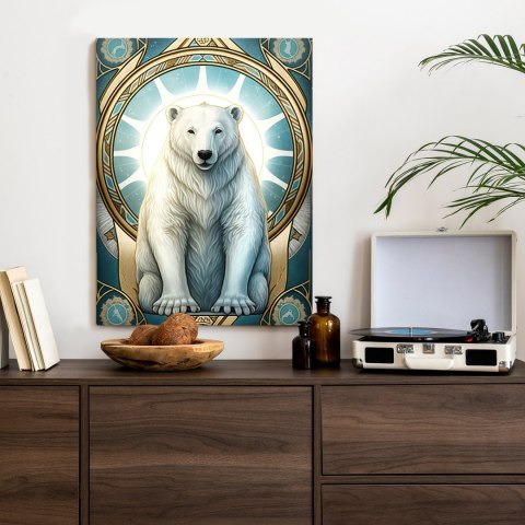 Plakat Ilustracja Fantasy Z Niedźwiedziem Polarnym