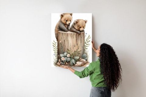 Plakat Ilustracja Z Niedźwiadkami