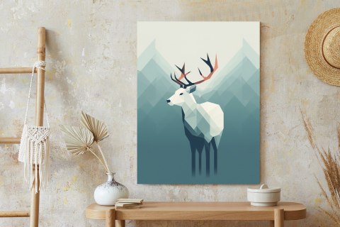 Plakat Jeleń W Stylu Skandynawskim