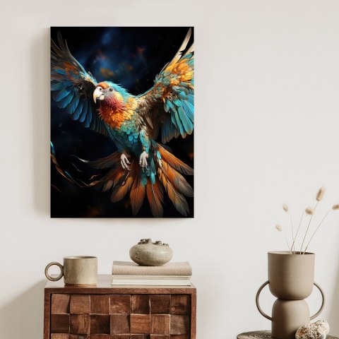 Plakat Kolorowa Papuga Z Rozpostartymi Skrzydłami