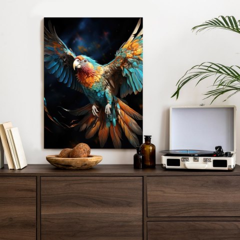 Plakat Kolorowa Papuga Z Rozpostartymi Skrzydłami