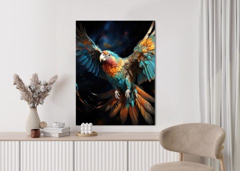 Plakat Kolorowa Papuga Z Rozpostartymi Skrzydłami