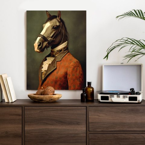 Plakat Koń Na Eleganckim Portrecie Vintage