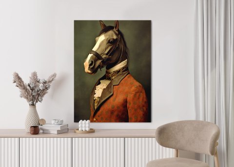 Plakat Koń Na Eleganckim Portrecie Vintage