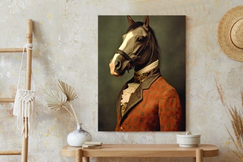 Plakat Koń Na Eleganckim Portrecie Vintage